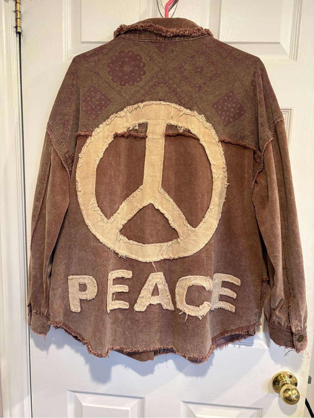 Oli & Hali Brown Distressed Corduroy Jacket
